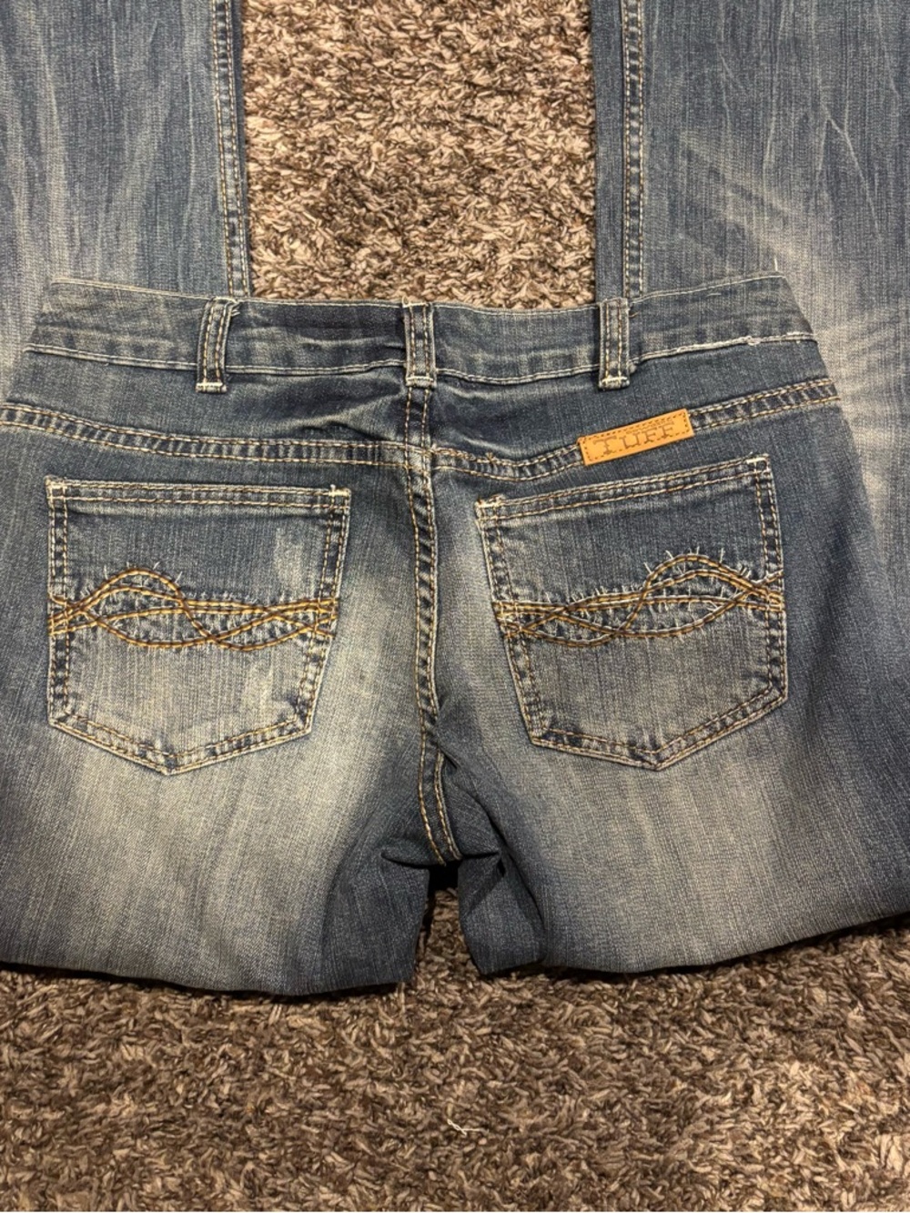 Cowgirl Tuff Distressed Bootcut Jeans